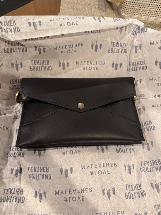 Portland Leather Handbags - NWT Black Portland Leather Envelope Crossbody